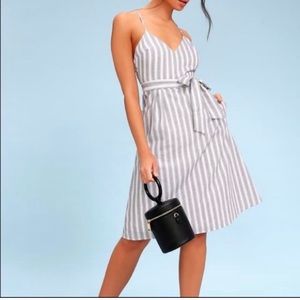 NWT Lulu’s Black and White Stripe Sundress
